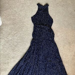 Navy polka dot dress